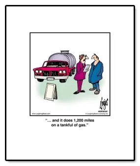 … and it does 1,200 miles on a tankful of gas.