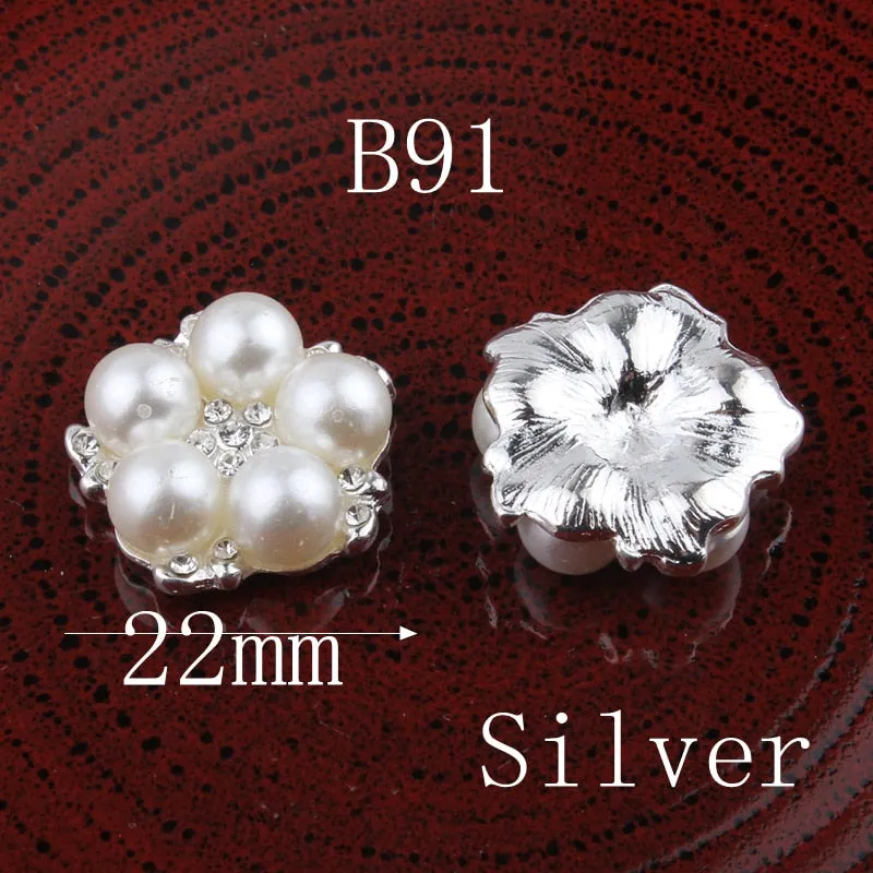 10PCS Vintage Handmade Flower Rhinestone Buttons