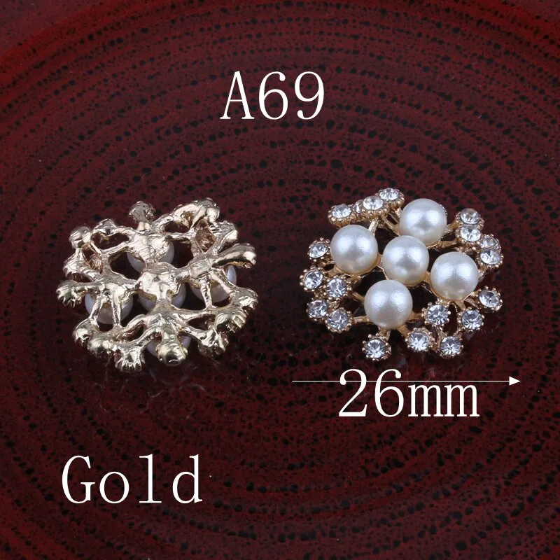 120PC Vintage Handmade Flower Rhinestone Buttons
