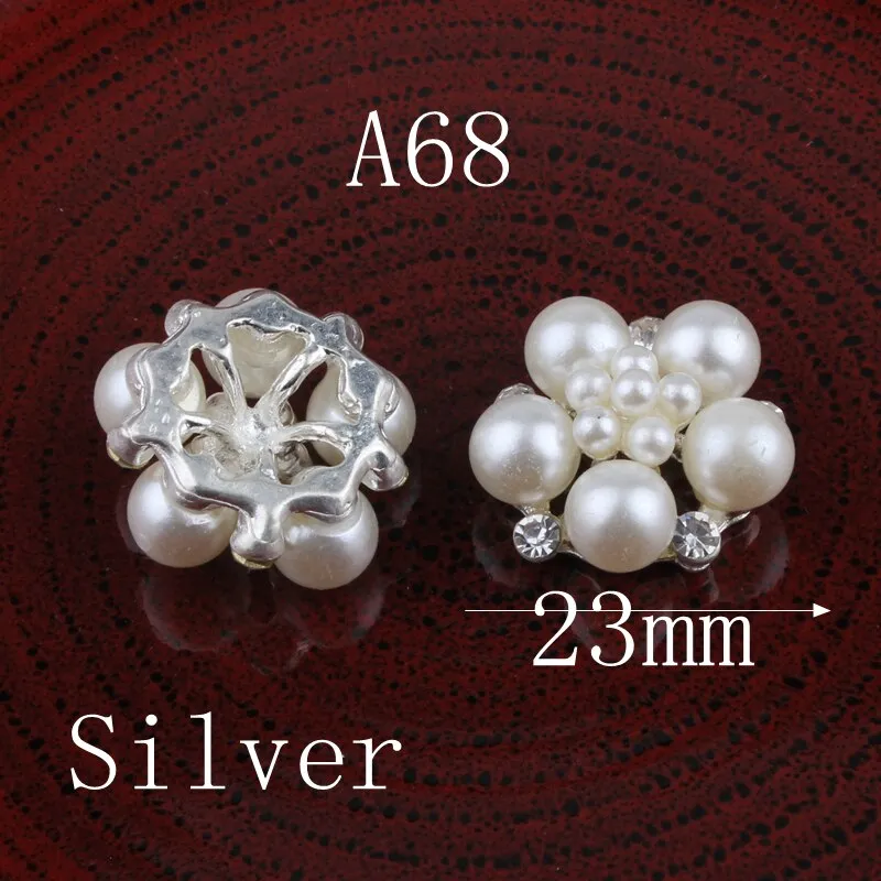 120PC Vintage Handmade Flower Rhinestone Buttons