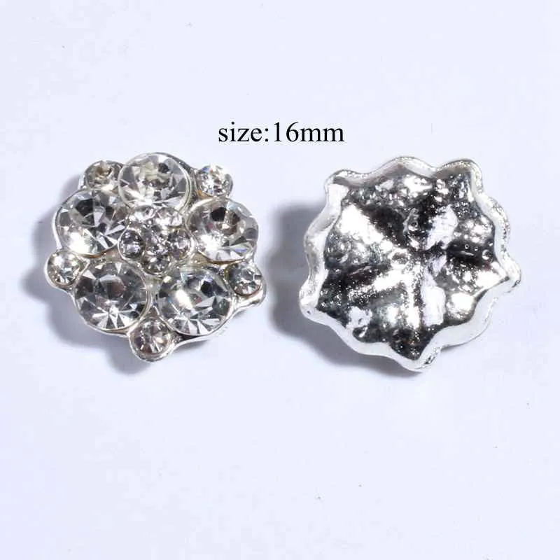 120PCS Chic Clear Crystal Rhinestone Buttons With Ivory Pearls For Wedding Alloy Metal Button