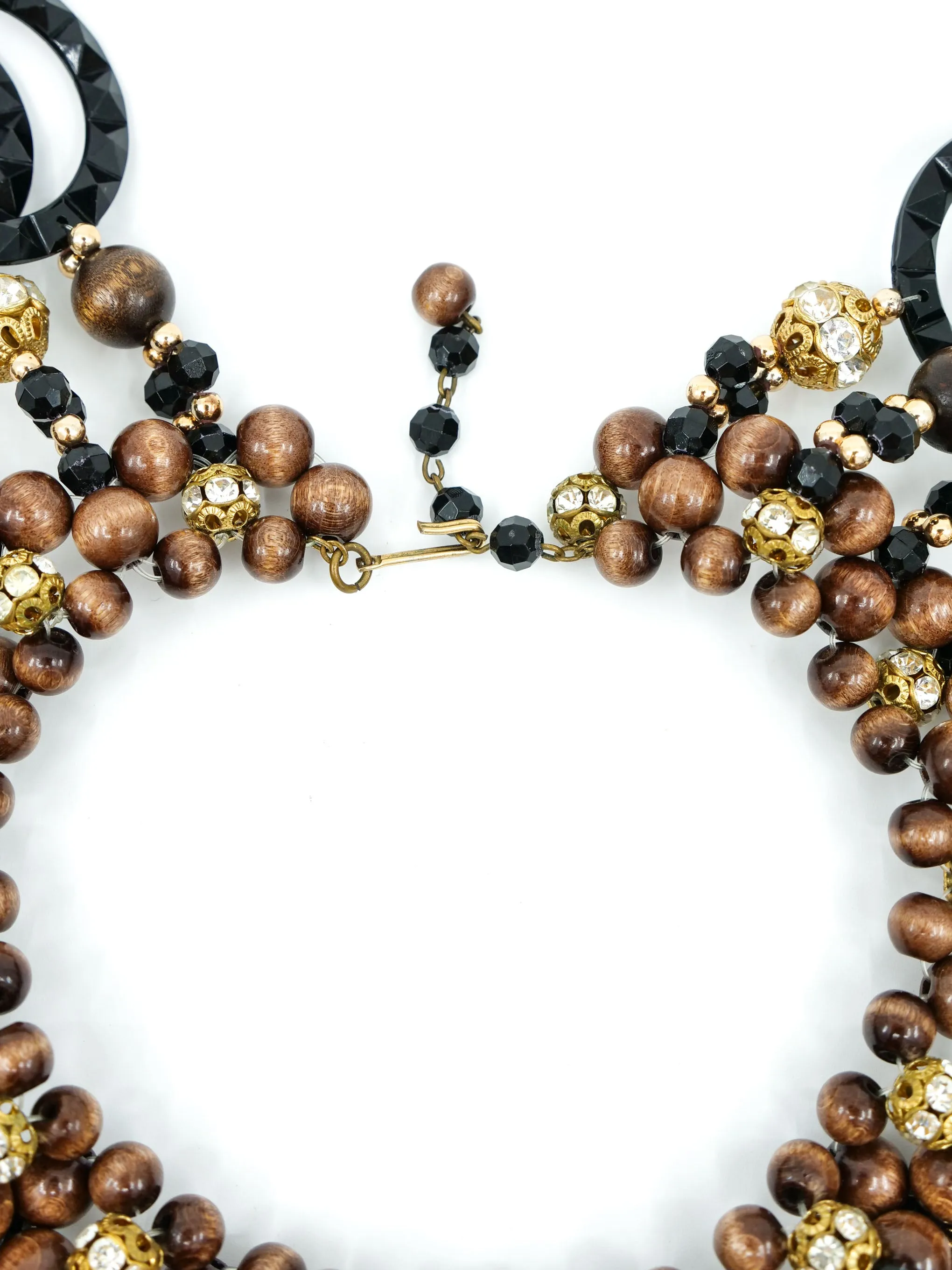 1960s Beaded Plastic Ring Collar