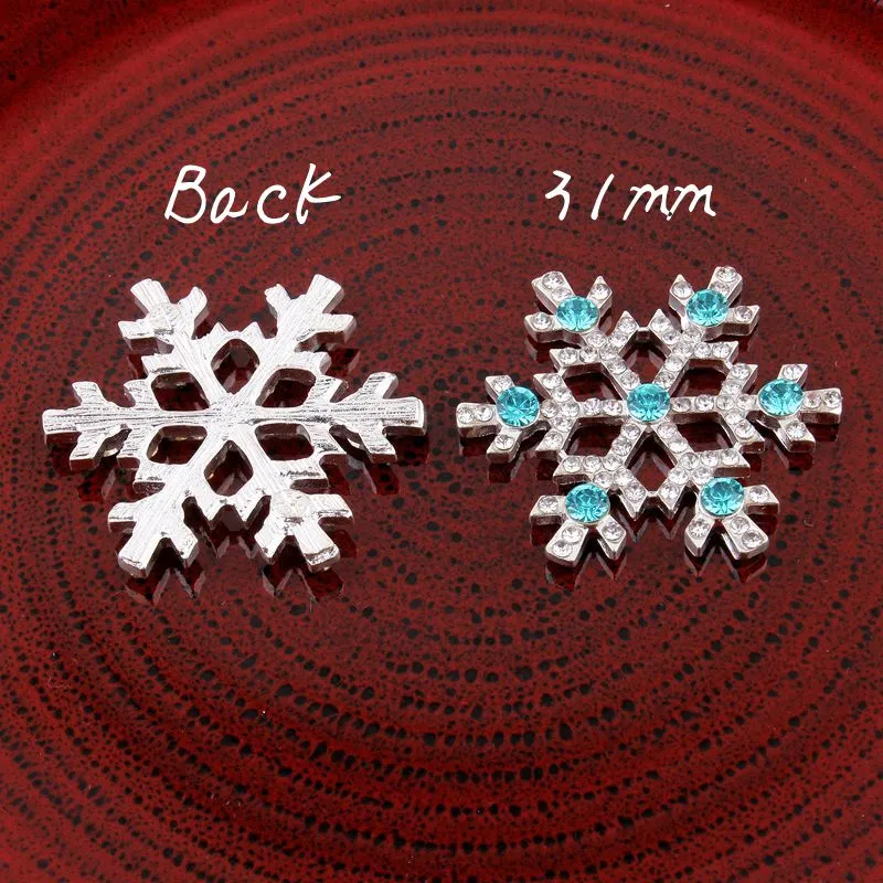 5pcs/lot 31MM DIY Bling Metal Rhinestone Buttons Crystal Buttons