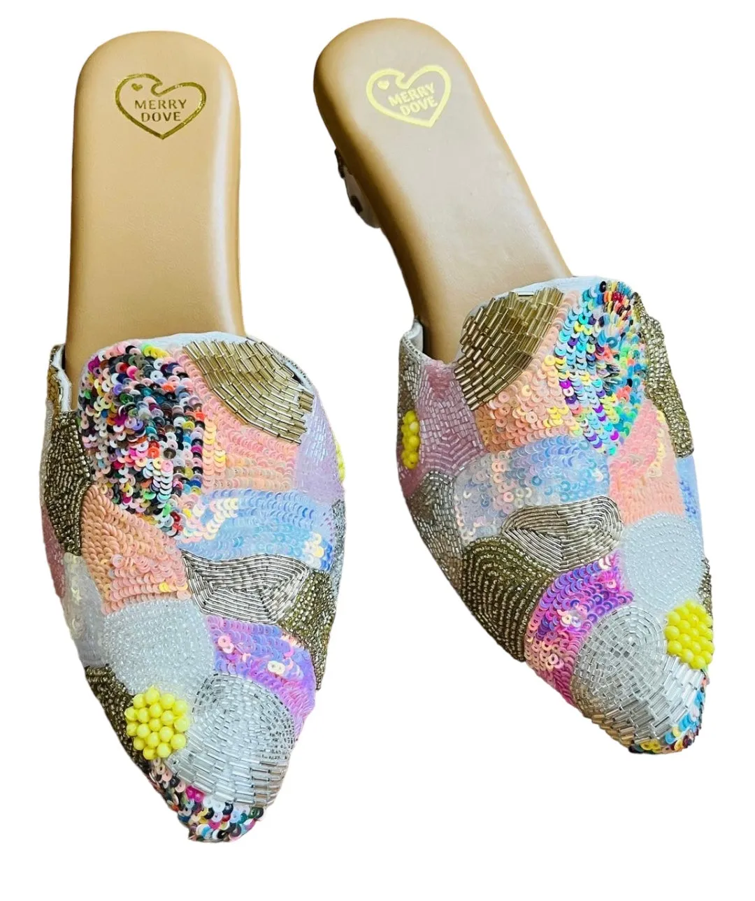 Abstract Glamour- Mule Heel Shoes
