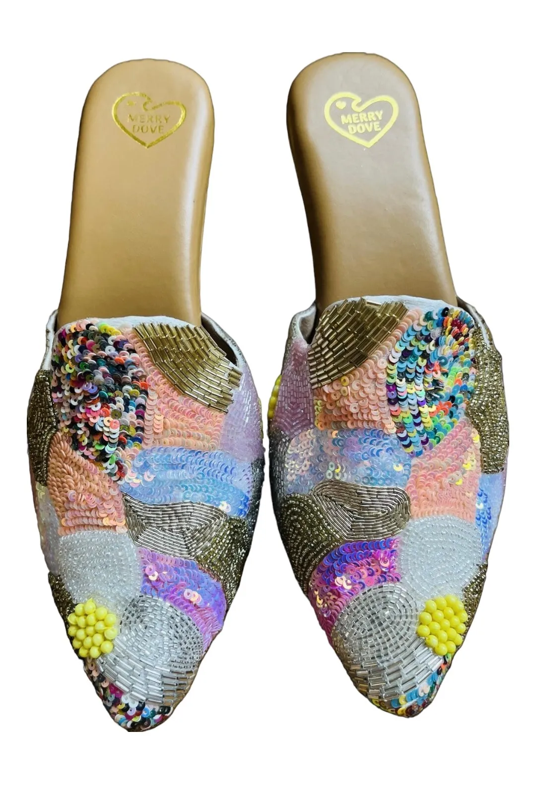 Abstract Glamour- Mule Heel Shoes