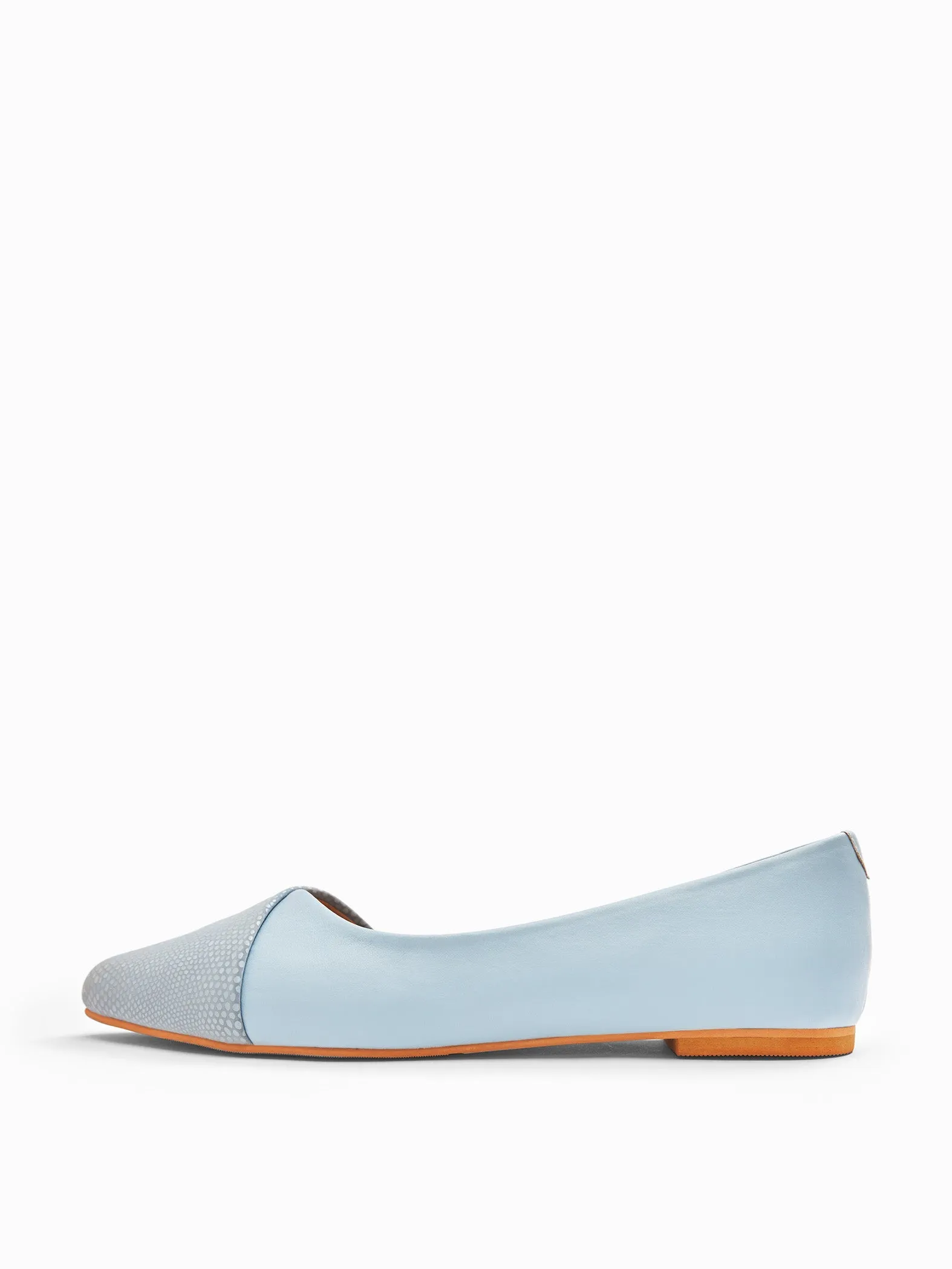 Aqua Textured Ballet Flats