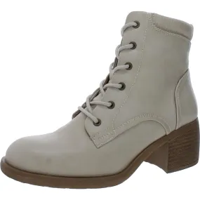 Baretraps Womens Allister Faux Leather Casual Combat & Lace-Up Boots