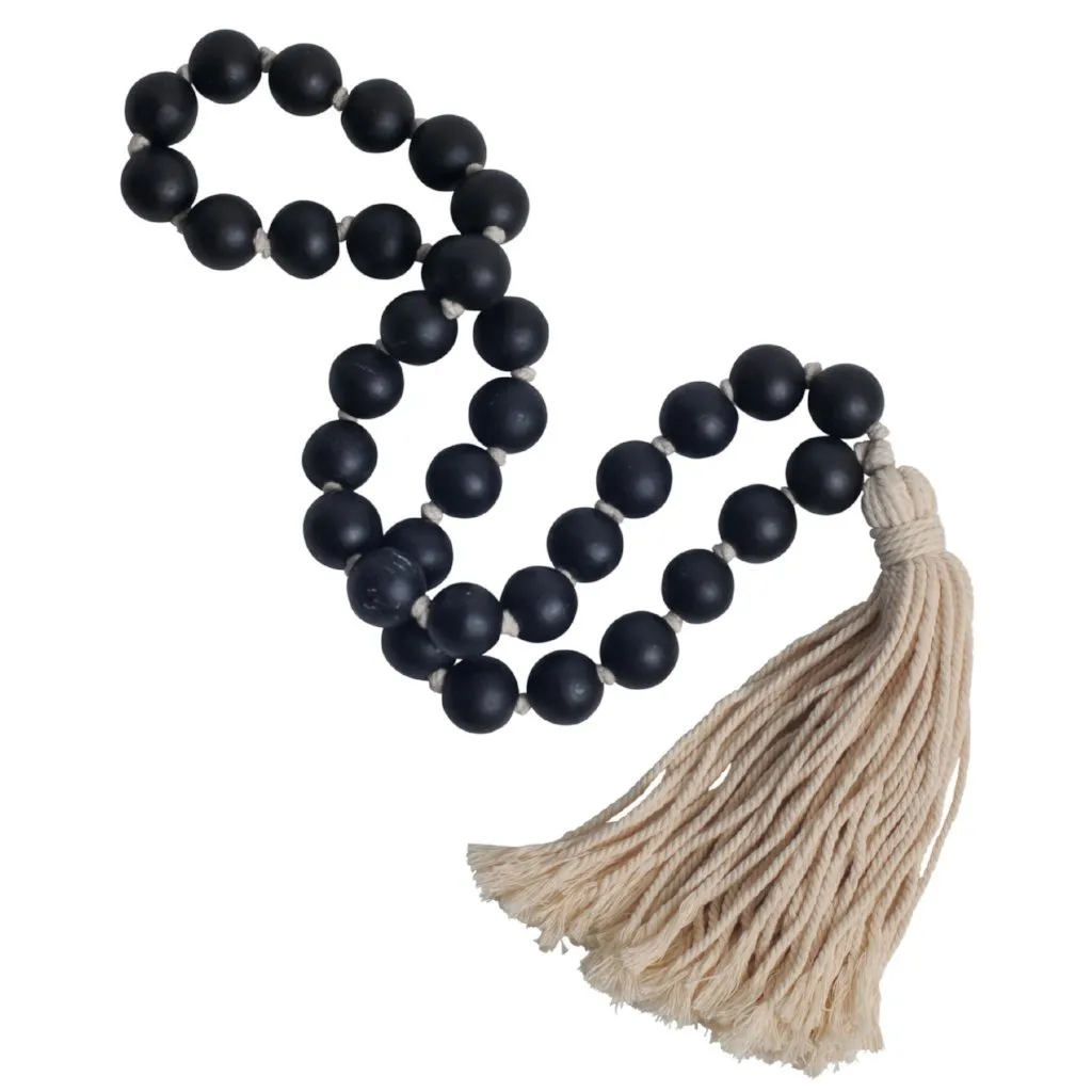 Beaded Decorative Tassel- Black