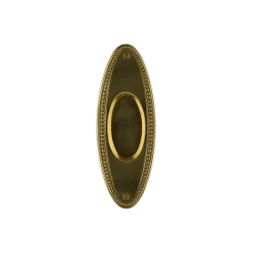 Beaded Flush Pull in Polished Brass