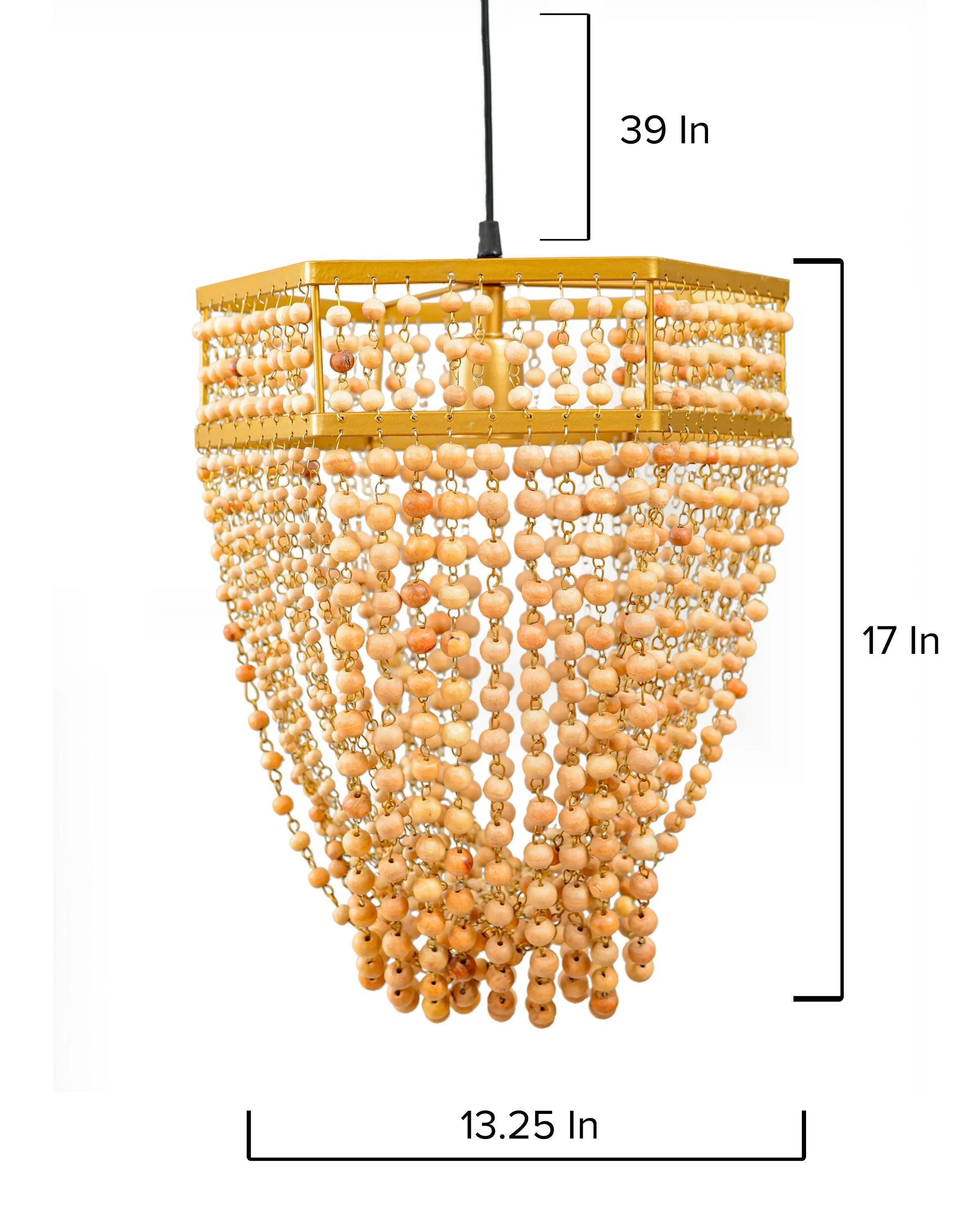 Beads Pendant Light | Elegant Beaded Hanging Light Fixture
