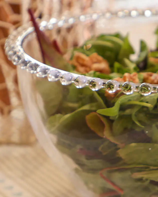 Bella Perle Beaded Glass Salad Bowl