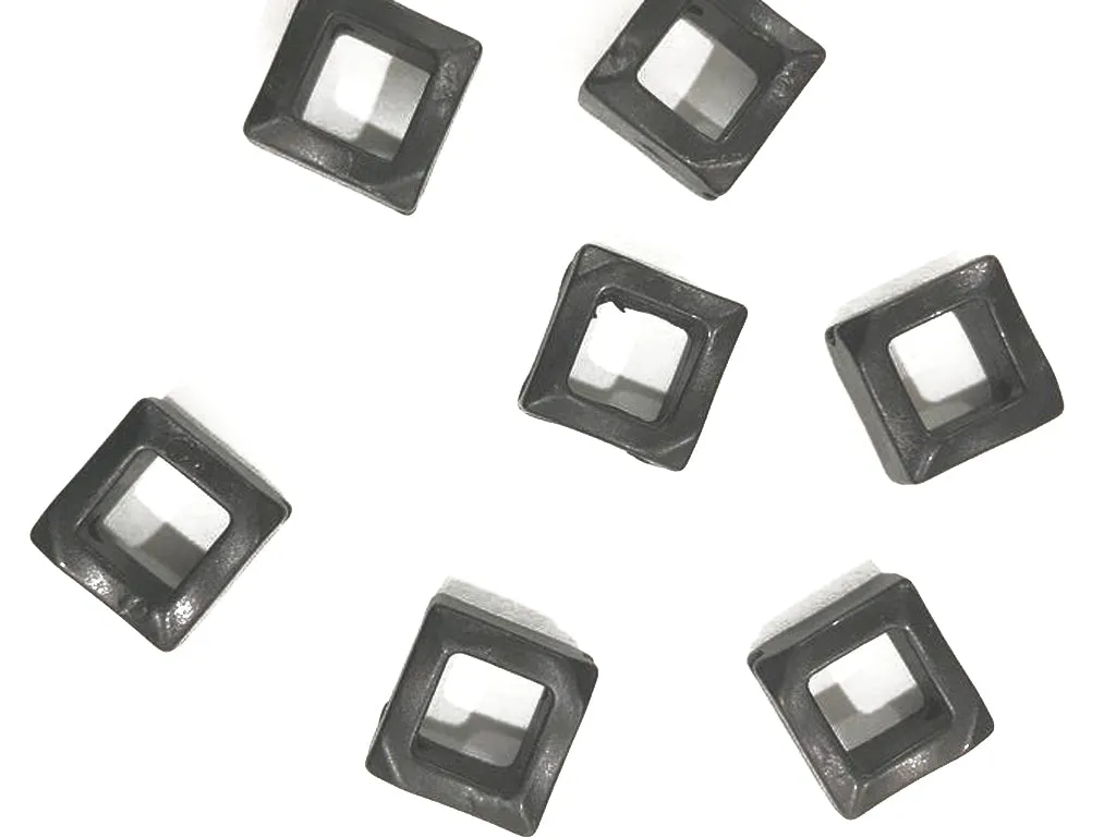 Black Matte Square Plastic Beads