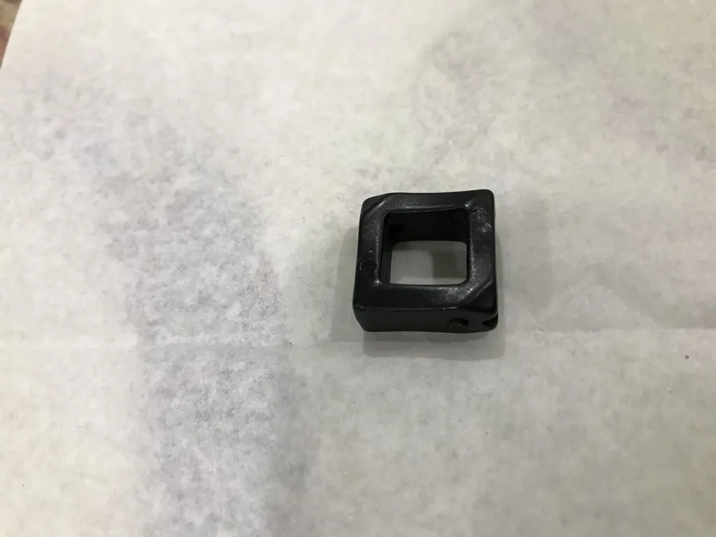 Black Matte Square Plastic Beads