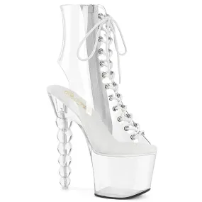 BLISS-1016C Pleaser Sexy Footwear Clear Kinky Boots