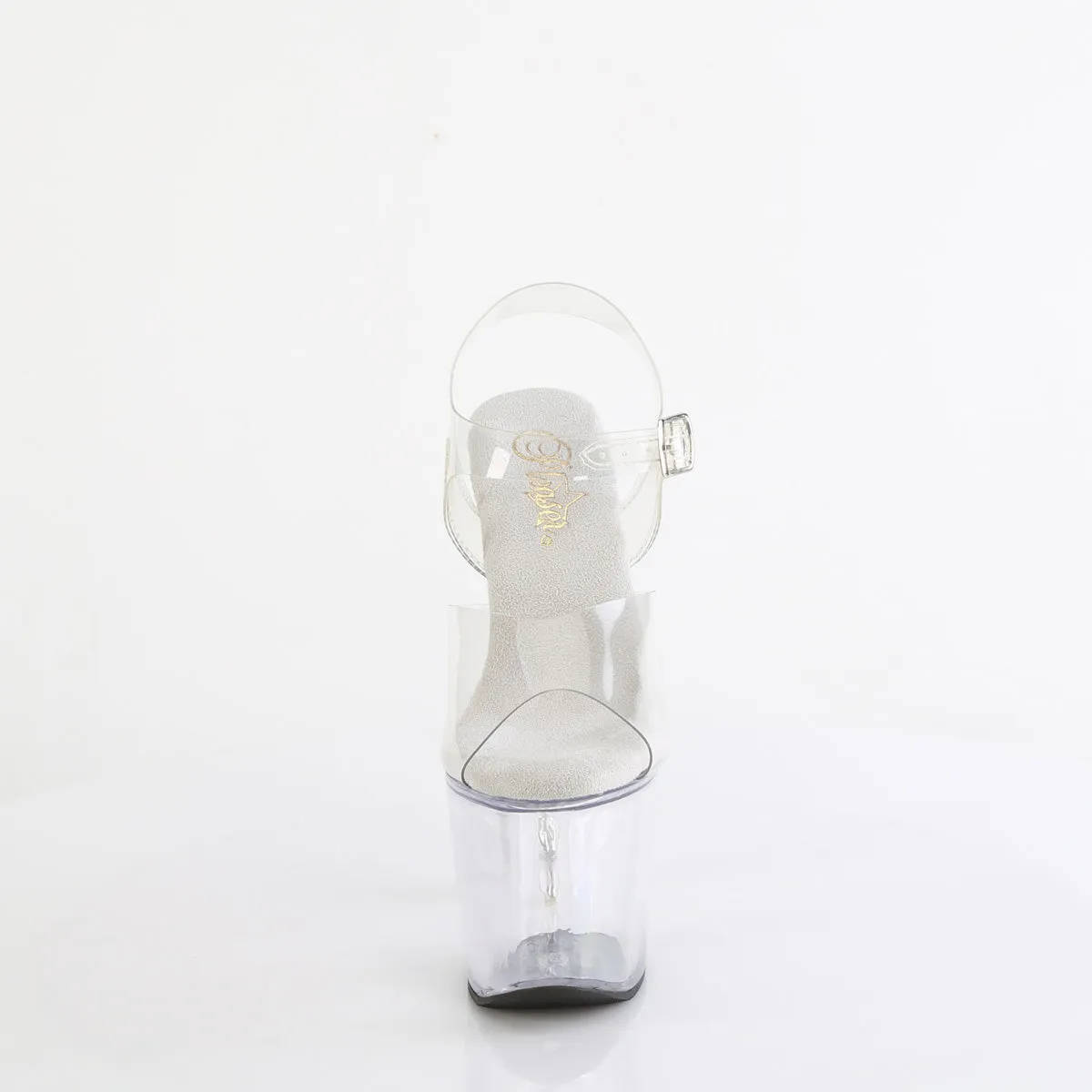 BLISS-708 Pleaser Sexy Clear Heels Pole Dance Shoes Transparent