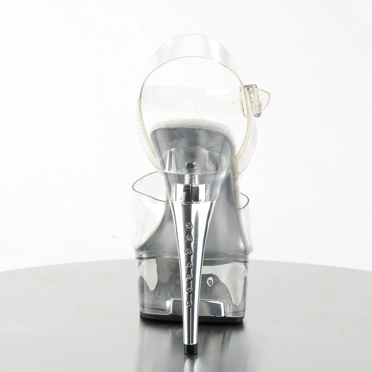 CAPTIVA-608 Sexy 6 Inch Heel Clear  Stripper Platforms High Heels