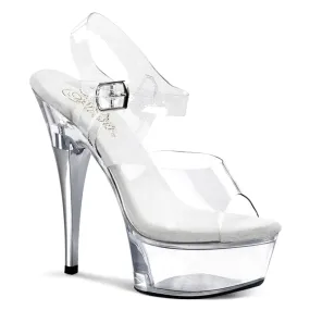 CAPTIVA-608 Sexy 6 Inch Heel Clear  Stripper Platforms High Heels