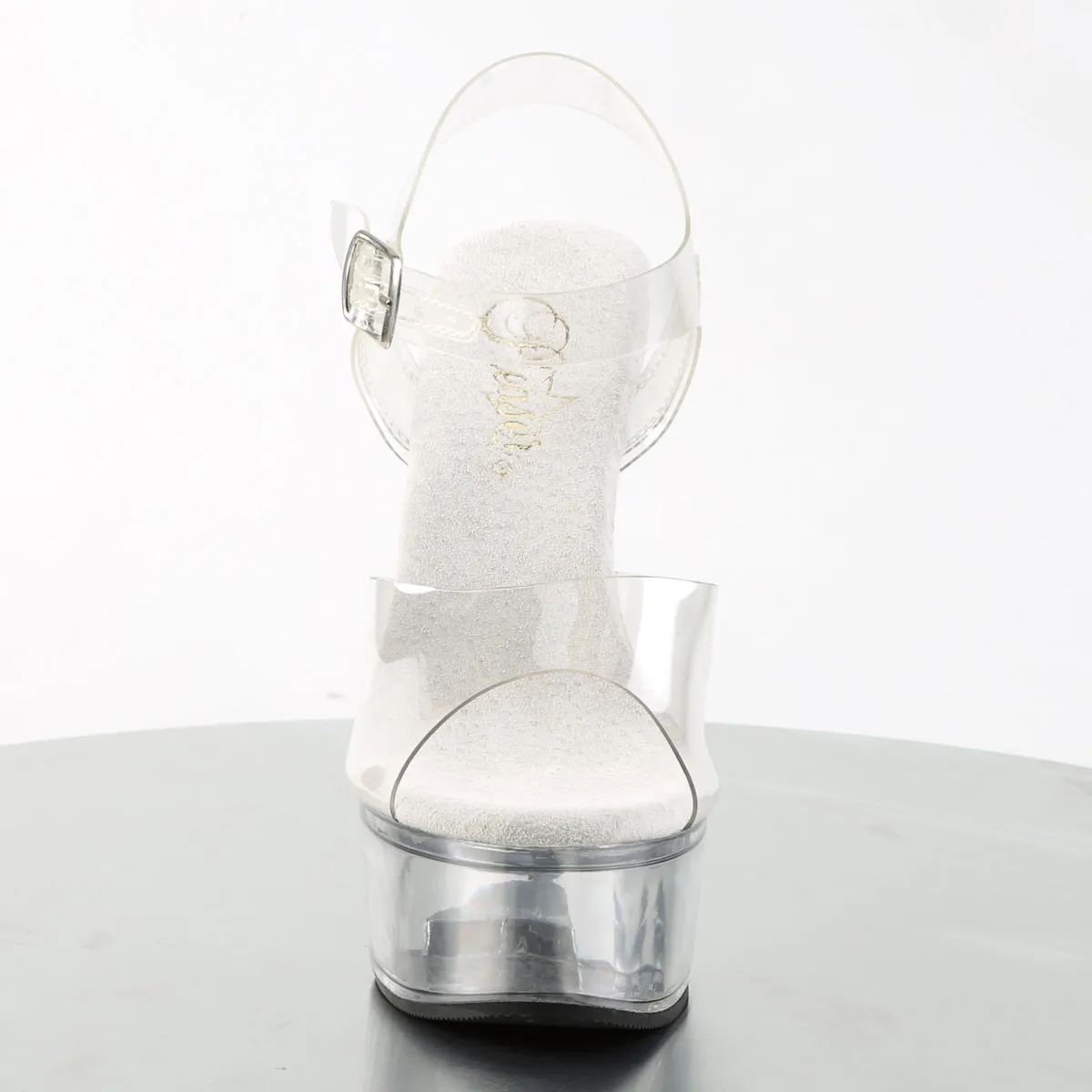 CAPTIVA-608 Sexy 6 Inch Heel Clear  Stripper Platforms High Heels