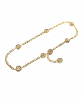 Chanel Vintage Ornate Belt 8 CC pendants with tiny beaded design SKC1051