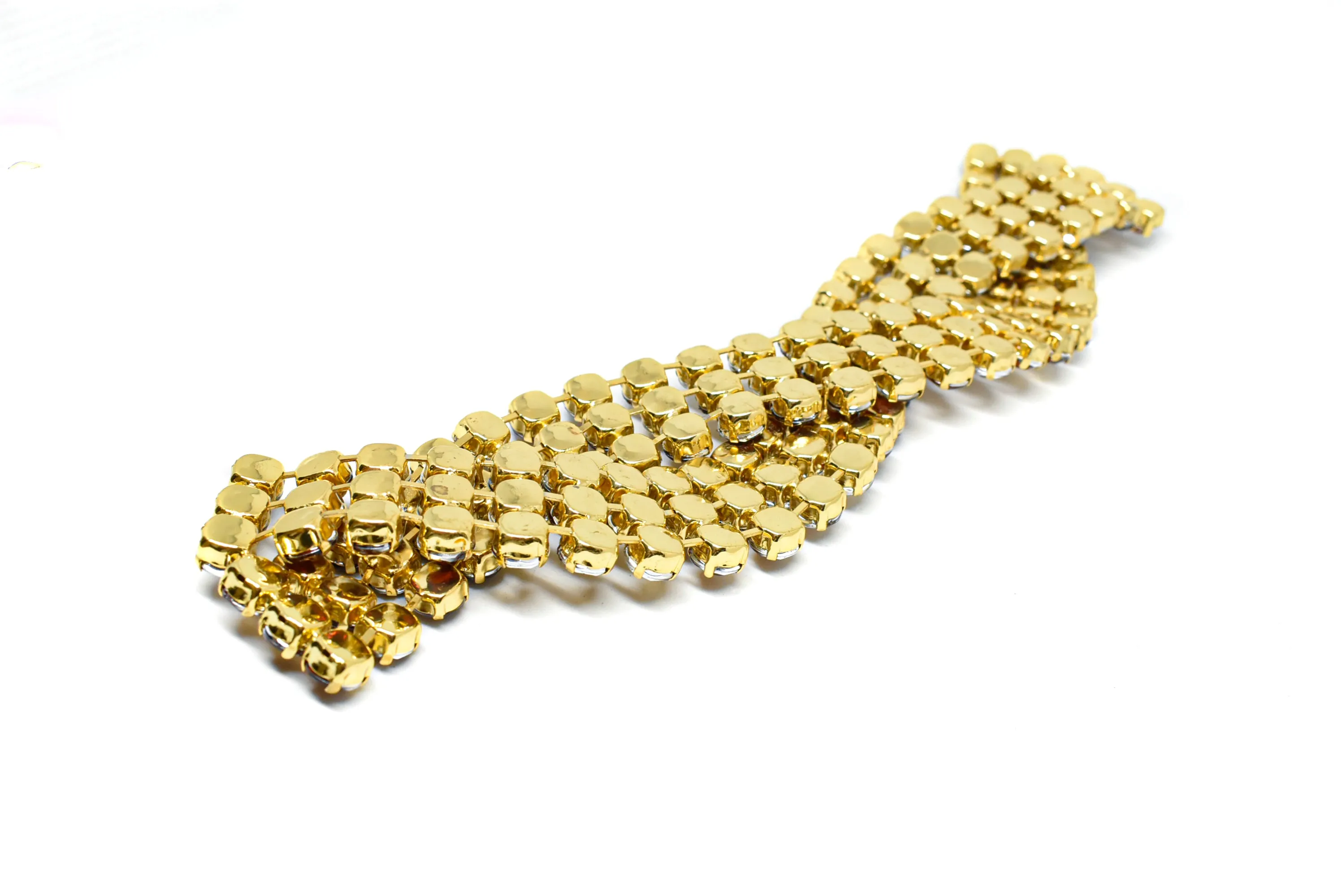 Chic 3-line Braided Rhinestone Connector/Closure