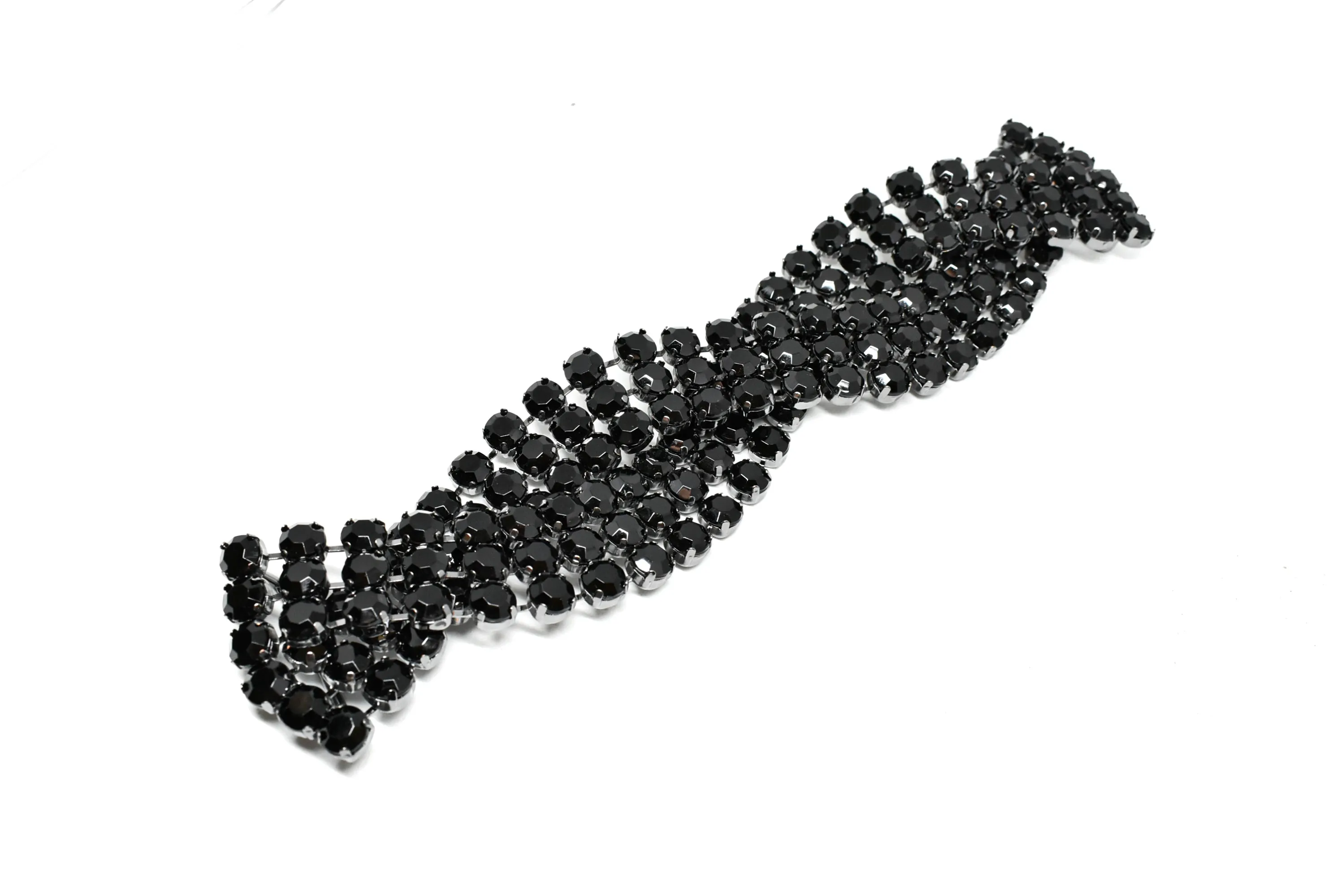 Chic 3-line Braided Rhinestone Connector/Closure