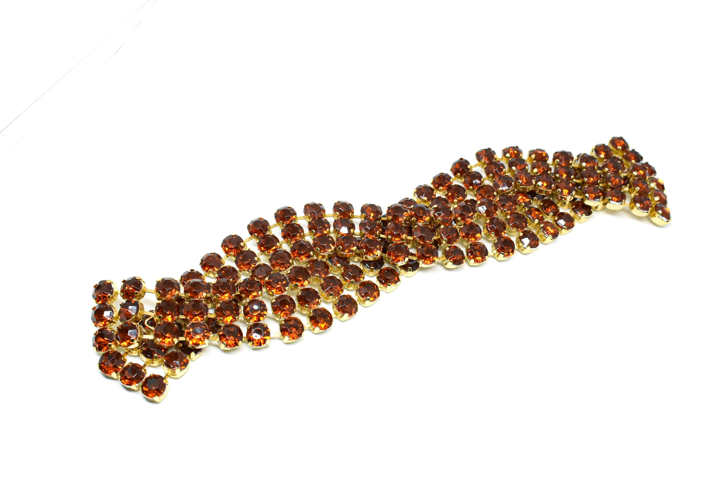Chic 3-line Braided Rhinestone Connector/Closure