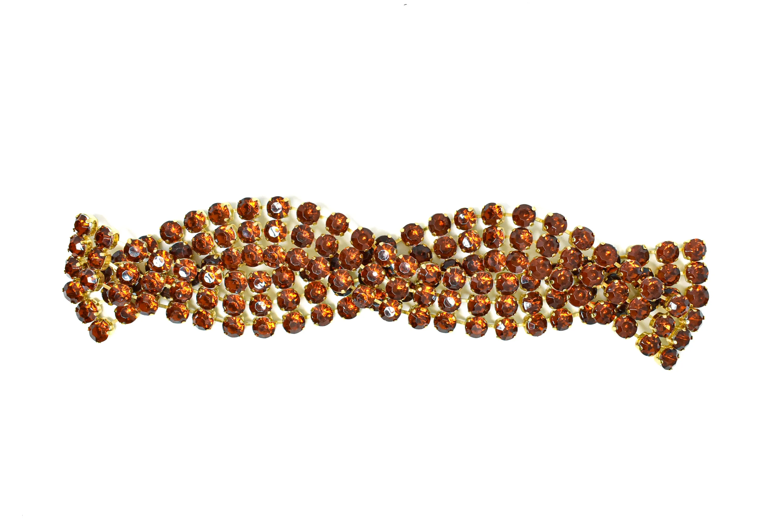 Chic 3-line Braided Rhinestone Connector/Closure