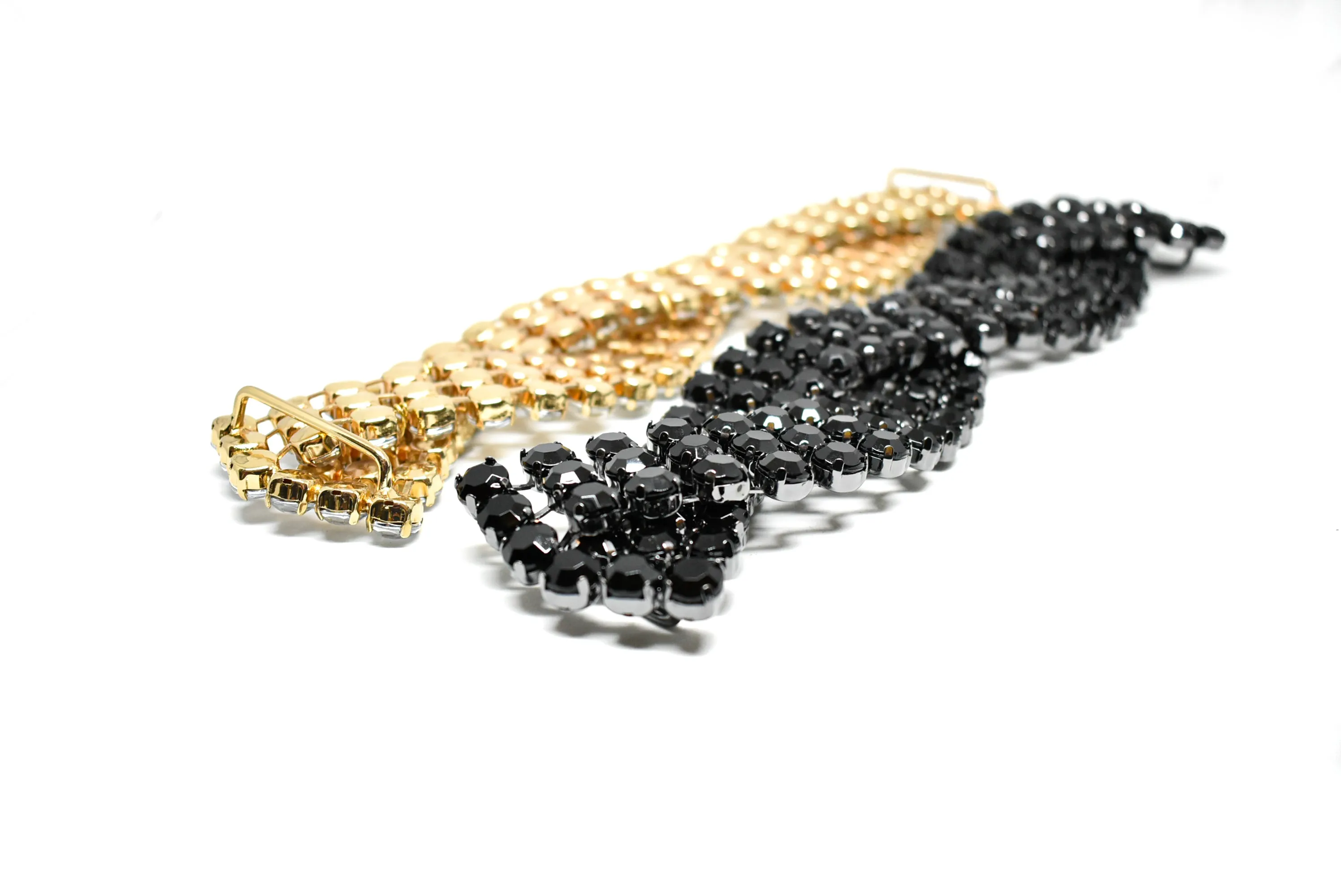 Chic 3-line Braided Rhinestone Connector/Closure
