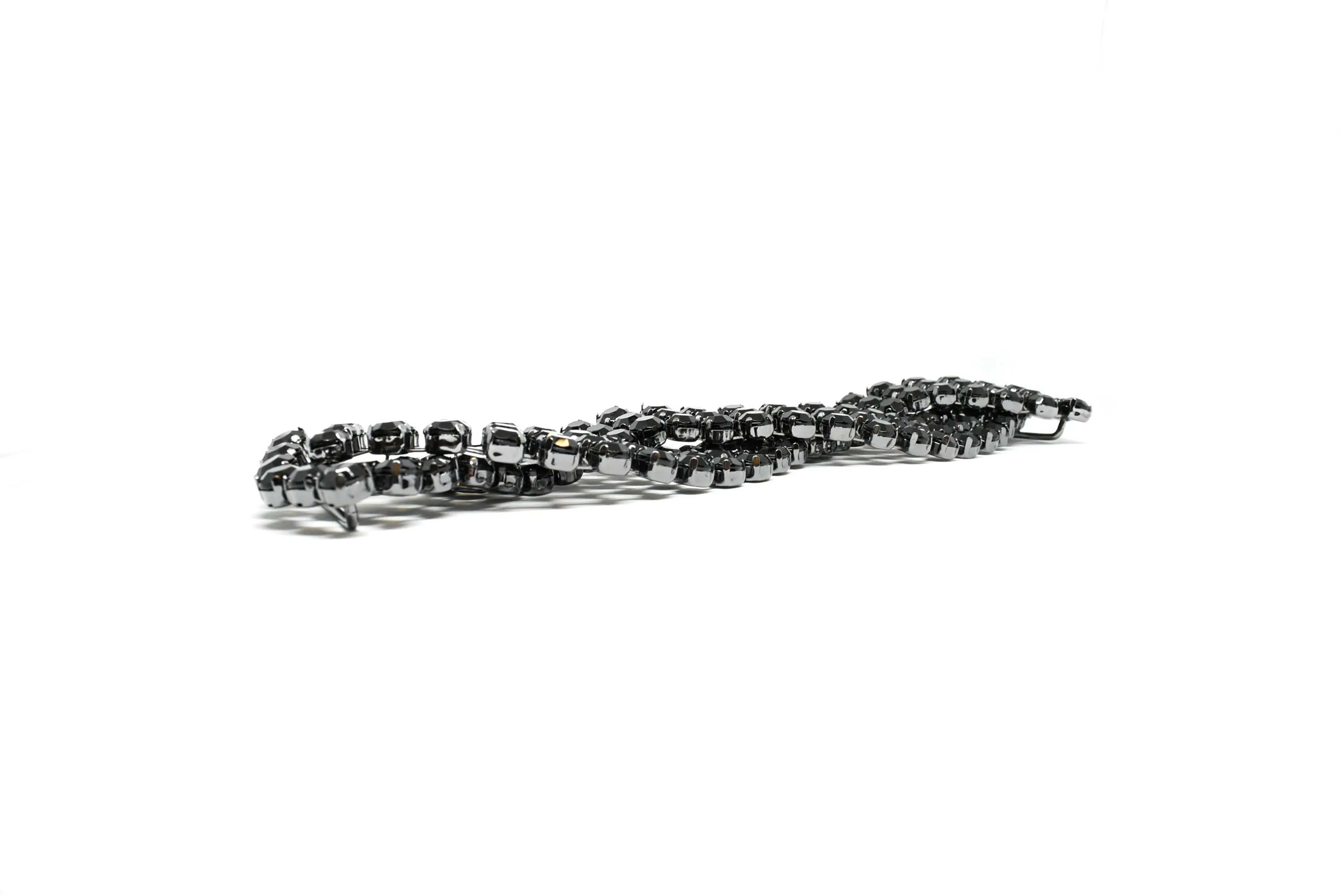 Chic 3-line Braided Rhinestone Connector/Closure