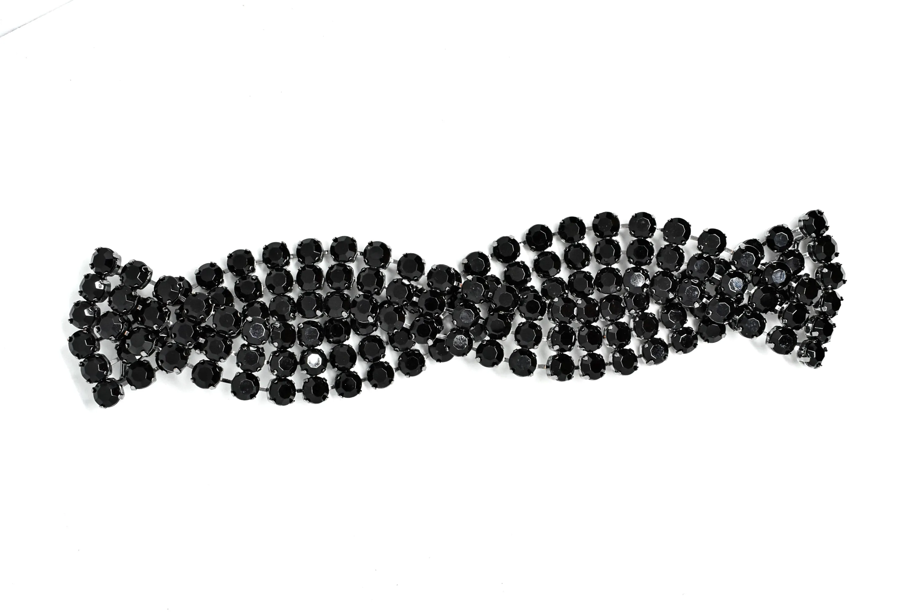 Chic 3-line Braided Rhinestone Connector/Closure
