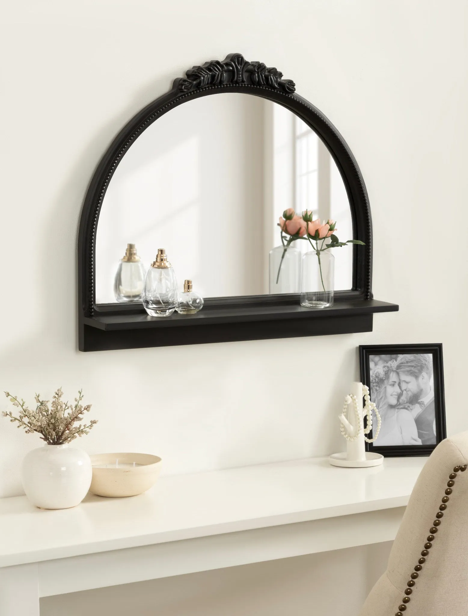 Dellona Arch Mirror with Shelf