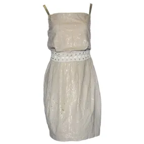 DIESEL D BOOKIE Womens Dress Sleeveless Midi Shiny Summer Party Wear Pink Dress
