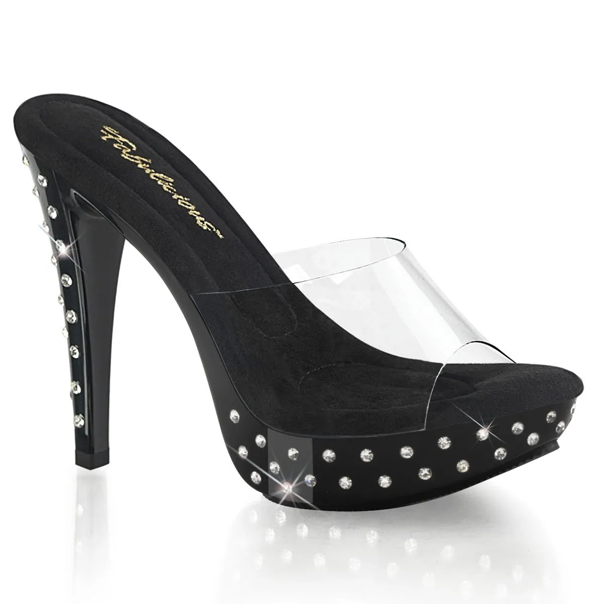Fabulicious Cocktail 501SDT Womens 5 Inch Heel, Bikini Posing Competition Slip-On Mules