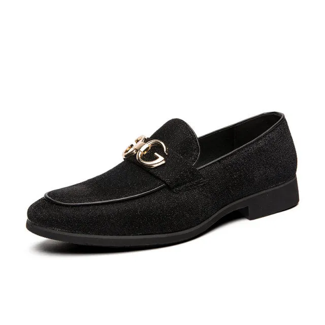 Fashion Design Casual Bling Leather Shoes Men Brand Lazy Footwear Slip On Loafers Driving Shoes