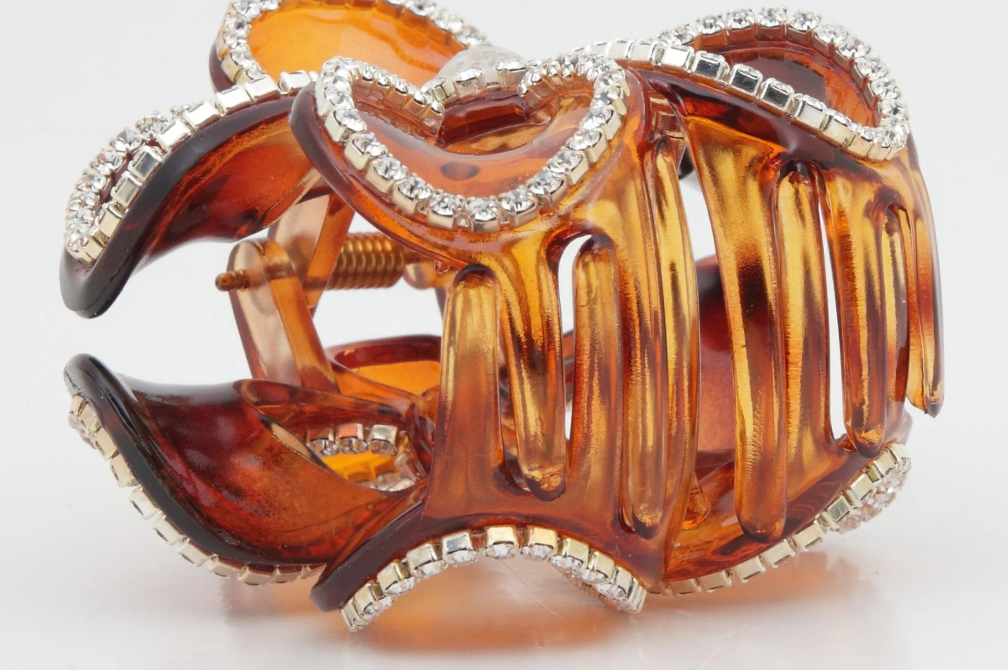 Five Petal Flower Rhinestone Decorative Hair Jaw Claw Clamp