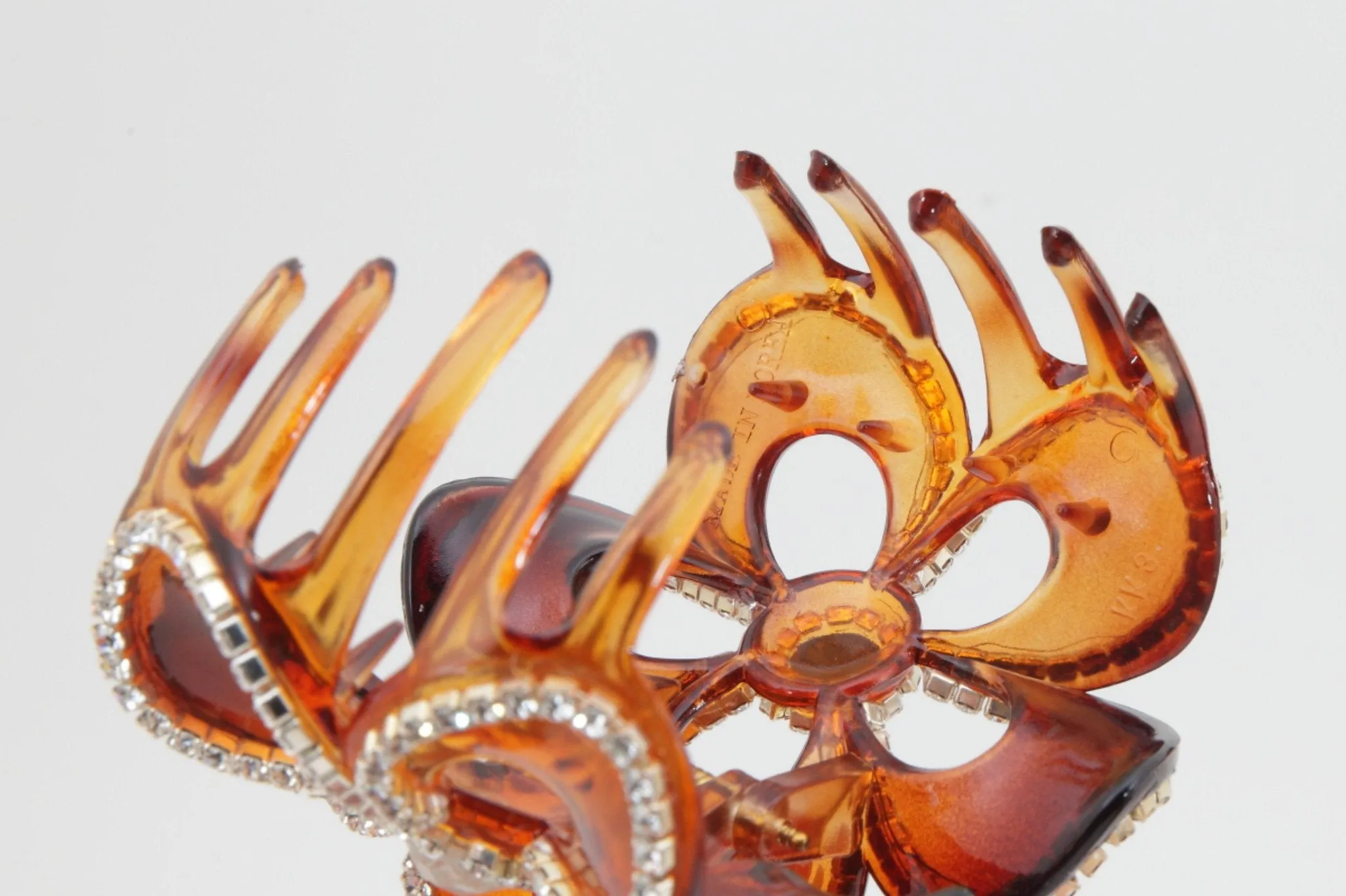 Five Petal Flower Rhinestone Decorative Hair Jaw Claw Clamp