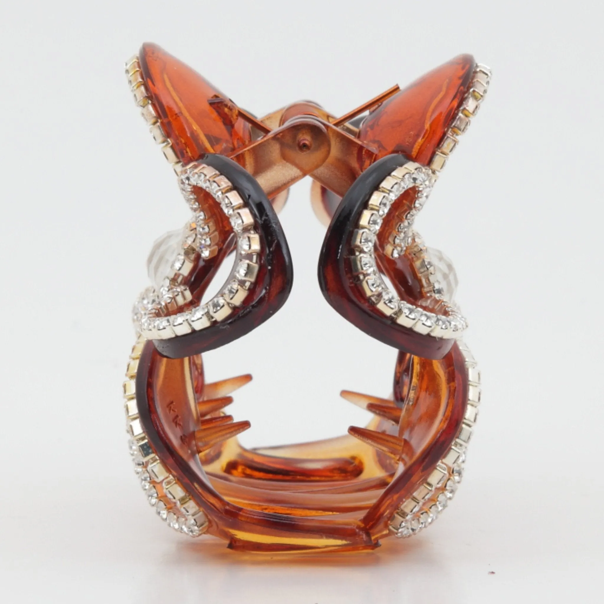 Five Petal Flower Rhinestone Decorative Hair Jaw Claw Clamp