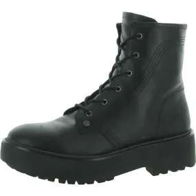 Franco Sarto Womens Jensine Leather Combat & Lace-up Boots