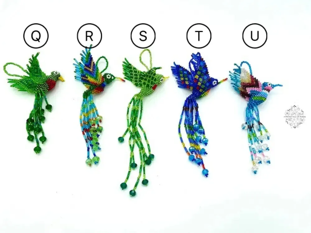 Hummingbird decoration | Hand beaded | Home decor hanging bird ornaments
