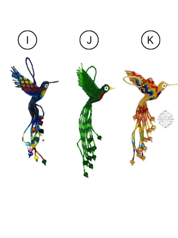 Hummingbird decoration | Hand beaded | Home decor hanging bird ornaments