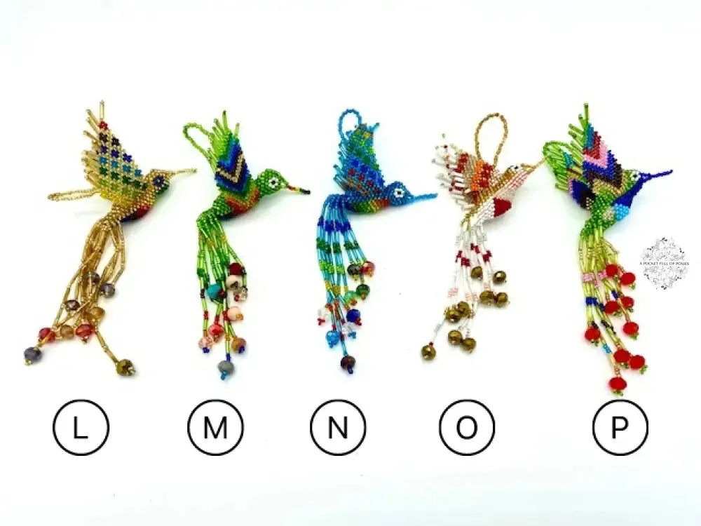 Hummingbird decoration | Hand beaded | Home decor hanging bird ornaments