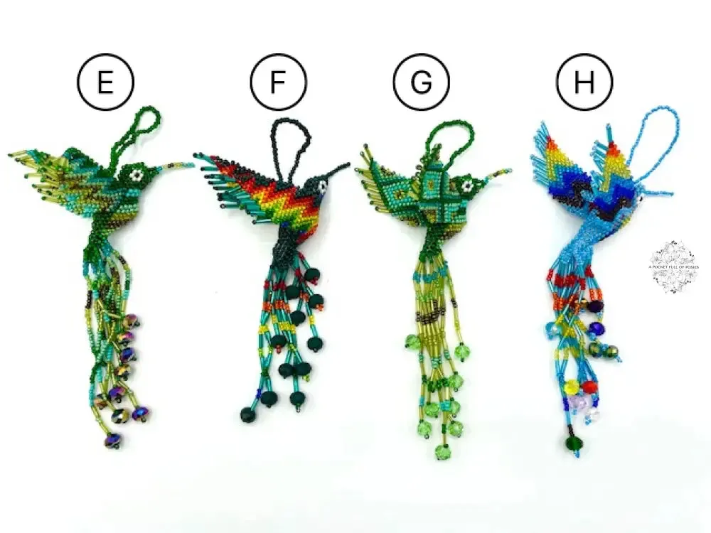Hummingbird decoration | Hand beaded | Home decor hanging bird ornaments