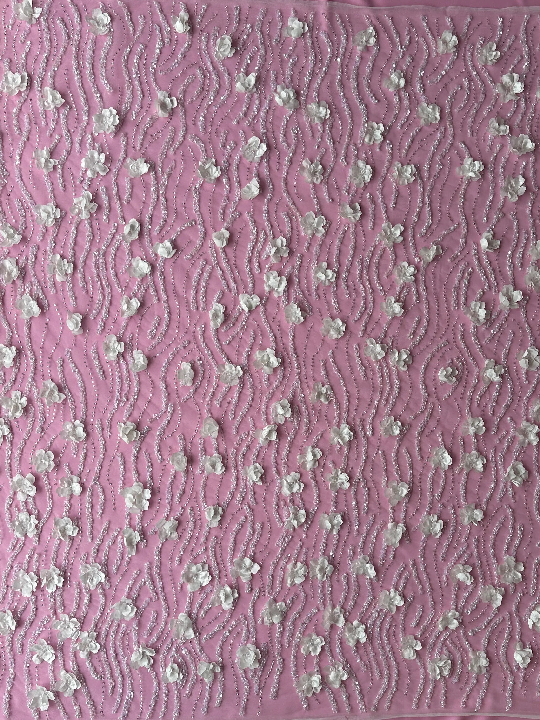 Ivory 3D Flower Lace – Grecia