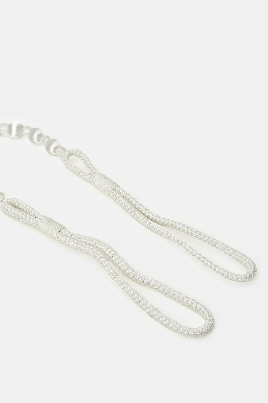 Ivory Beaded Tieback Tassel