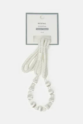 Ivory Beaded Tieback Tassel