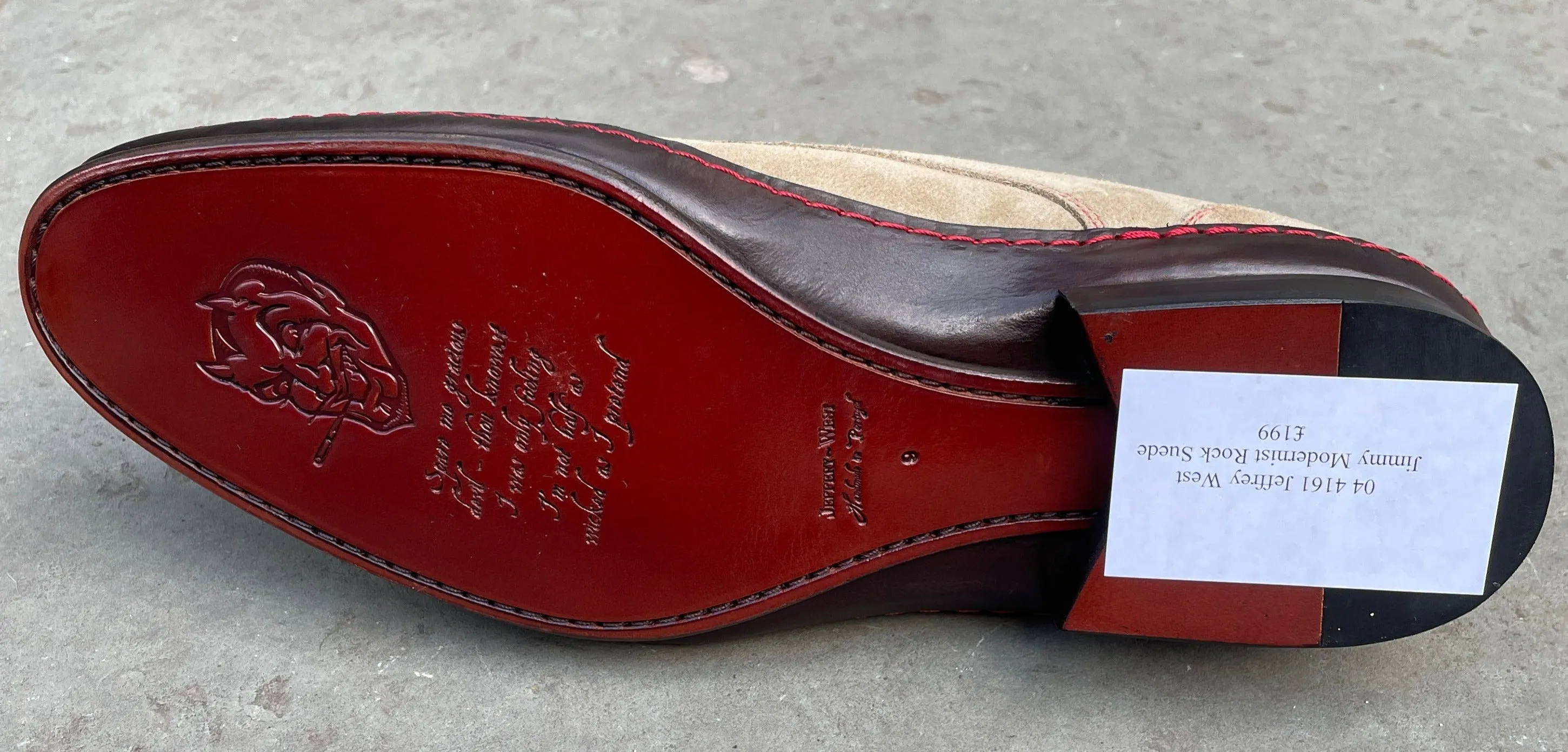 Jeffery West Jimmy Modernist Plain Rock Suede
