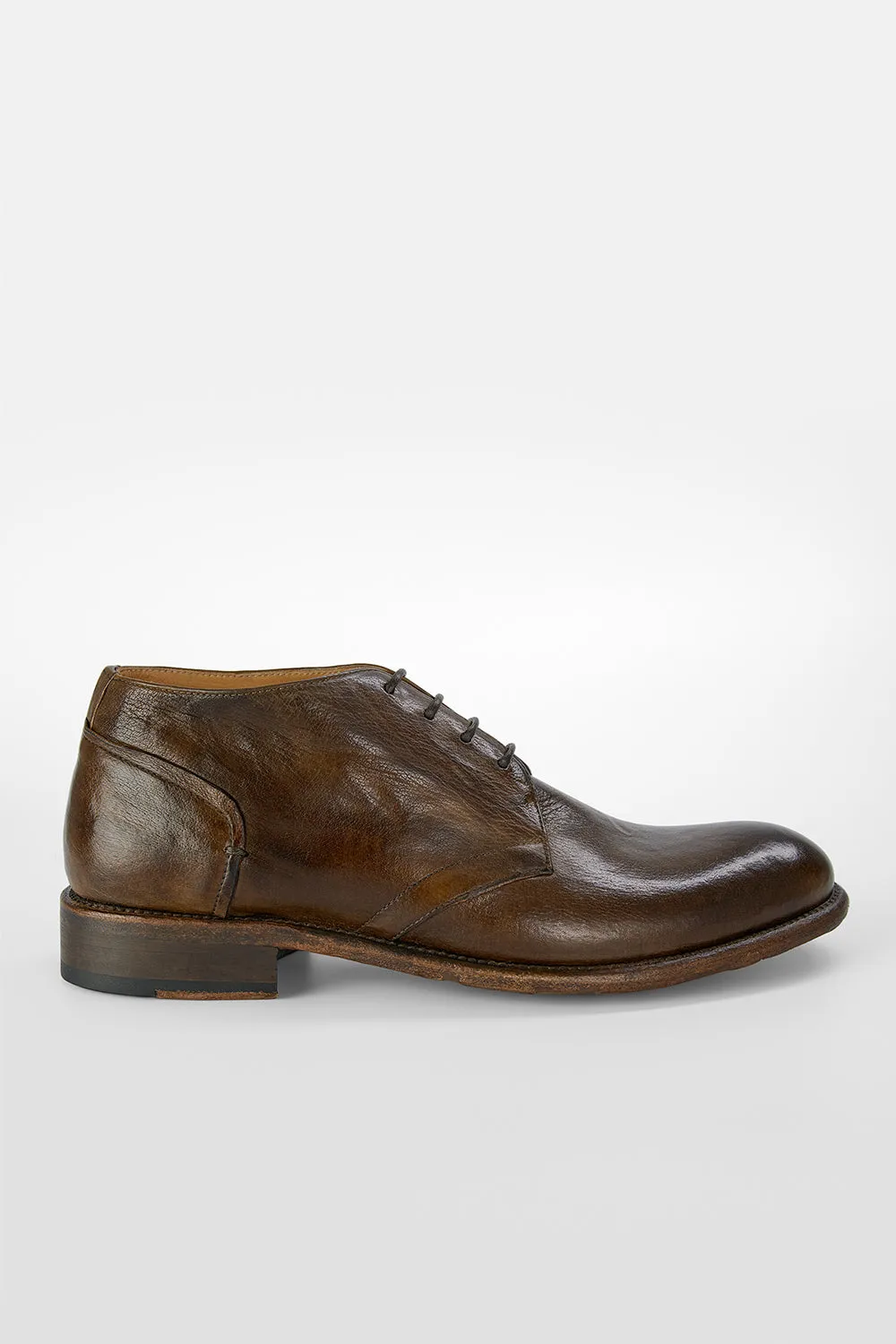 KNIGHTON moss-green low chukka boots.