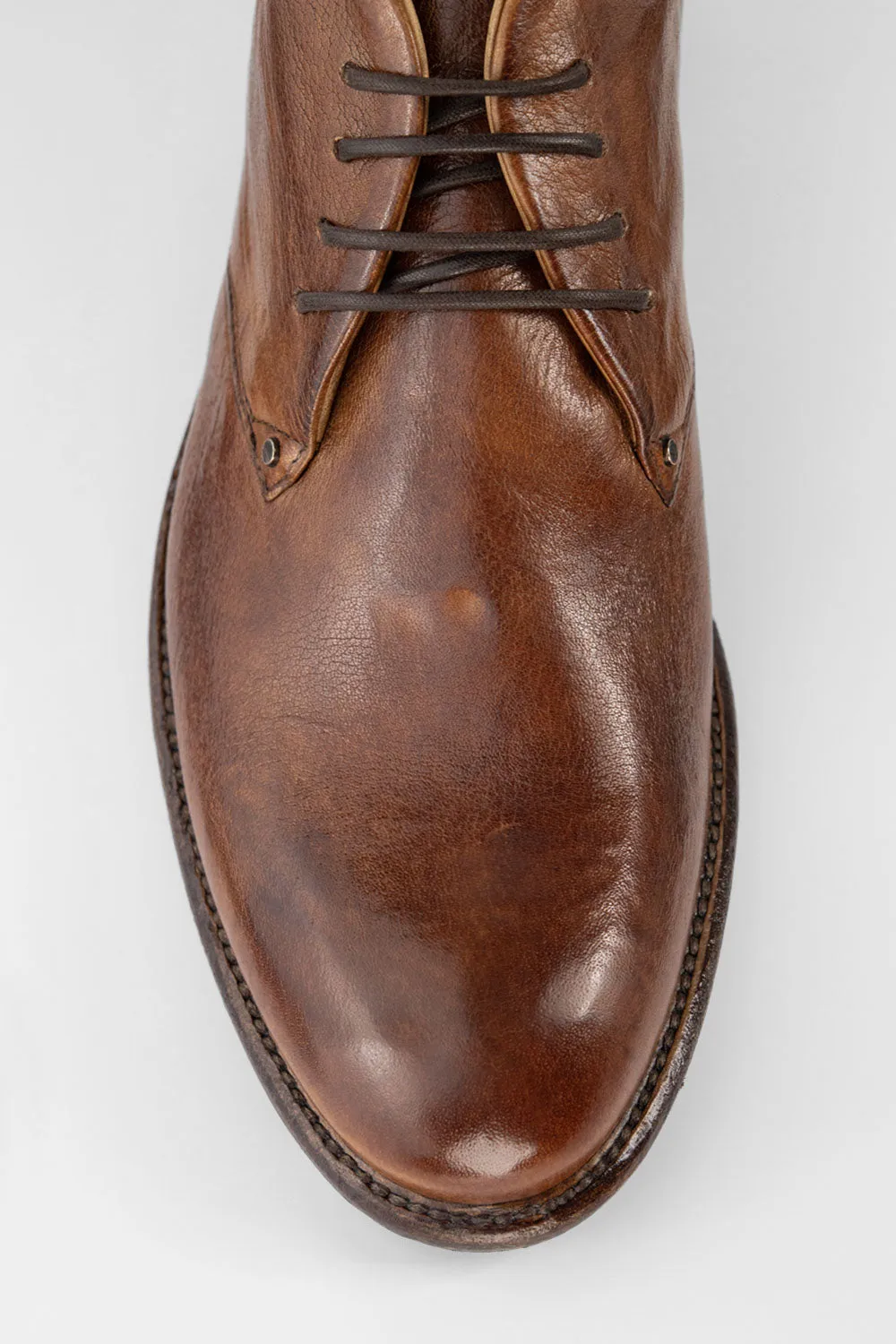 KNIGHTON tawny-brown chukka boots.