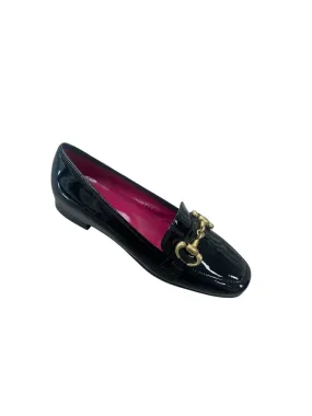 Le Babe black patent leather ballerina shoes