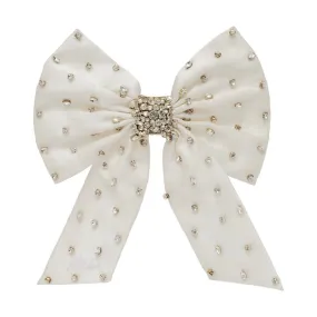 Mrs. Grace Bow Hairclip (White)
